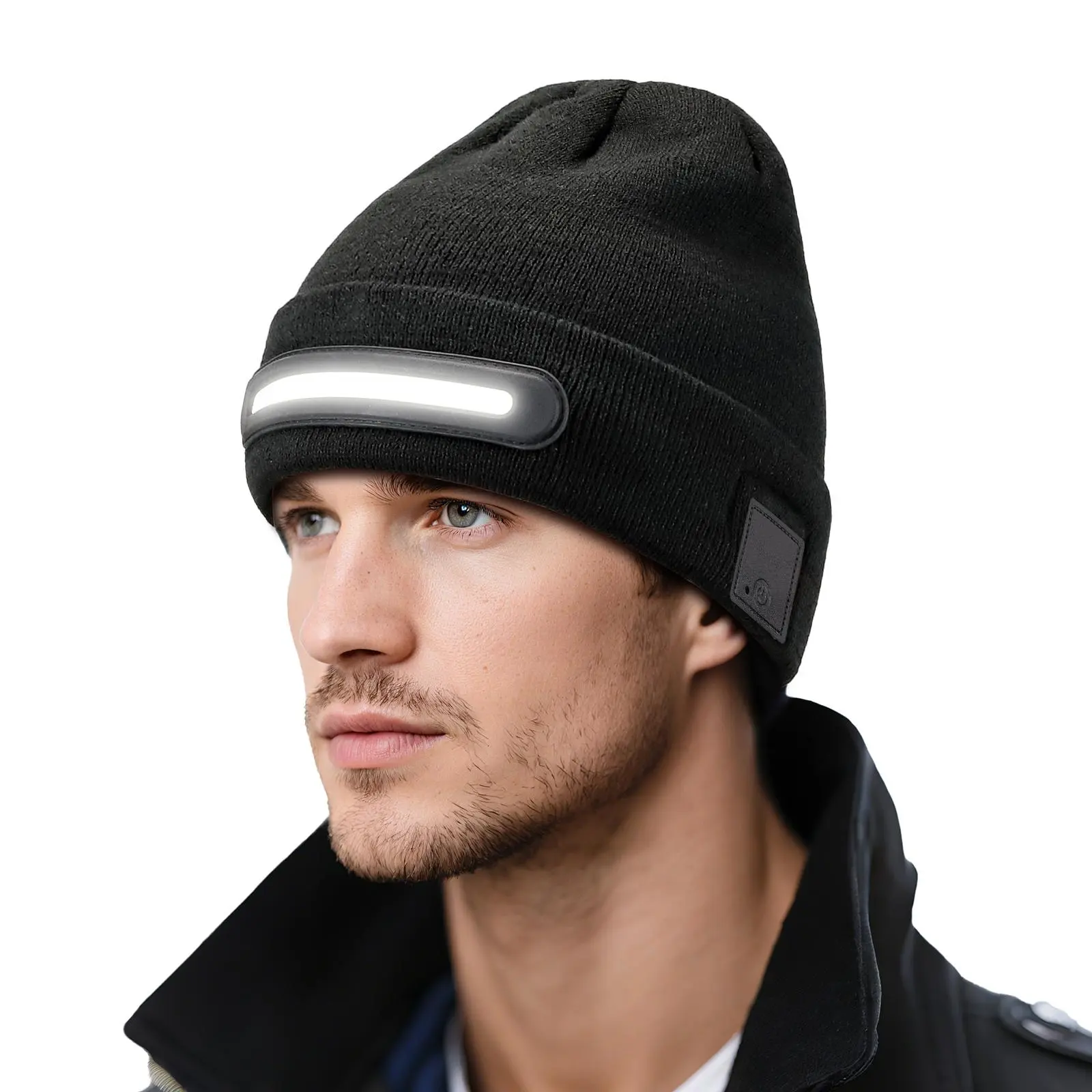 LED Beanie Hat for Adults, Luminous & Waterproof Outdoor Cap with Hands-Free App Control, USB-C Fast Charge for Hiking, Waterproof Outdoor Hat, Led Lights, Edm Festivals, Unisex, Usb-C Charge, Light-Up, Polyester, M1-Td3, Plain