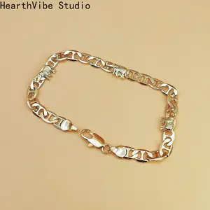 Punk Style 18K Copper-Plated Unisex Elephant Hoop Bracelet, Vintage Geometric Chain, Unisex Wear Friend Gift for Anniversary Celebration (Sports Wristband Accessory)