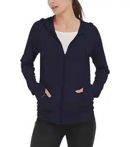 LETAOTAO Womens' Lightweight Zip Up Hoodies Stretch Thin Summer Jackets For Women