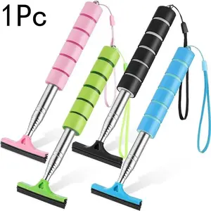 Retractable Car Rearview Mirror Wiper, 1 Count Portable Rain Cleaning Tool and Water Remover for Rearview Mirror and Glass, Windshield Cleaner, Car Cleaning Supplies