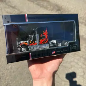 IXO AMERICA 1:64 Scale 2010 International Lonestar Diecast Model Car - Black with Flames
