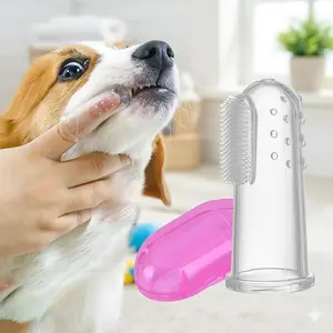 Soft Silicone Pet Finger Toothbrush for Cats & Dogs - Gentle Dental Care, Plaque Removal, Freshens Breath. Reusable Eco-Friendly Design, No Battery Needed. Perfect Christmas & Halloween Gift Idea.