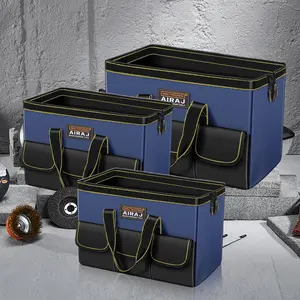 Multi-functional Tool Storage Bag, 1 Count 1680D Oxford Fabric Waterproof Wear-resistant Large Capacity Tool Bag, Tool Organizer for Home & Office, Portable Tool Bag