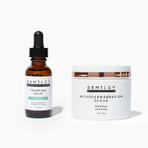 DRMTLGY Polish + Plump Set - Needle-less Serum and Microdermabrasion Scrub