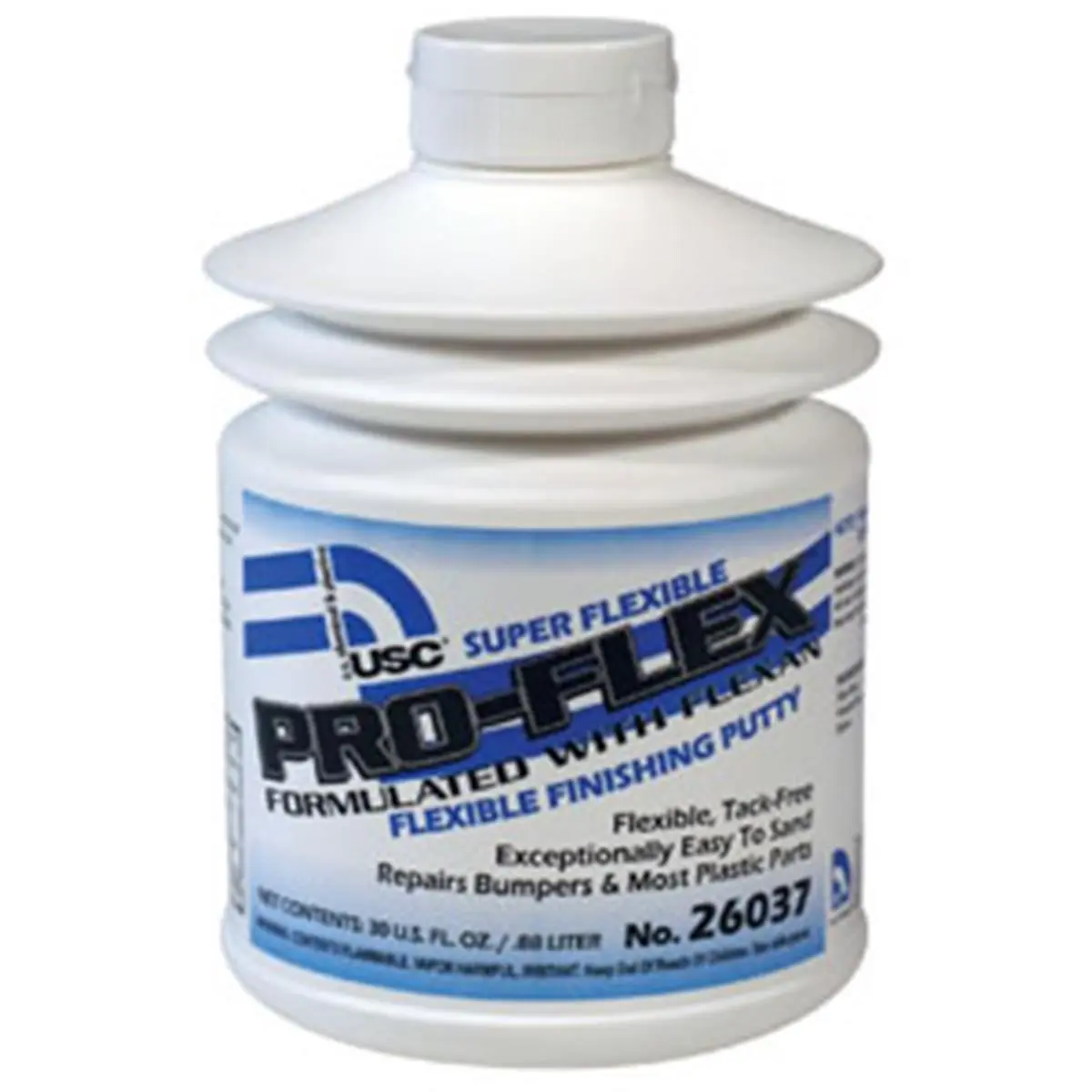 212 MAIN U.S. Chemical and Plastics 26037 H Pro-Flex Self-Leveling Adhesive - 30 oz Pumptainer, Bumpers, Sands in 15-20 Mins, Flexible/Plastic Parts Use, Excellent Workability, Stain Free, for Custom Cycle Painters, Home Improvement Supplies, Flexible Par