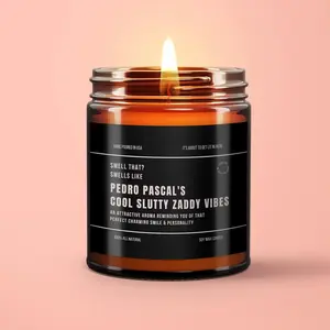 Pedro Pascal Candle, Pedro Pascal Merch, Pedro Pascal Fan Gift, Funny Girlfriend Candle, Gift for Her Last of Us Funny Candle