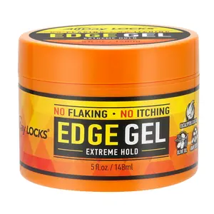 AllDay LOCKS Edge Gel (5 oz) | Extreme Hold, Moisturizing Edge Control Smoother | Eucalyptus, Rosemary, Olive Oil | No Frizz, Flakes, or Grease | Sleek 'n Slay Edge & Baby Hairs | 5 oz