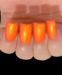 Heatwave Glow - Neon Orange Yellow Gold "NEON Glow Pop Collection" MultiColor Shifting: Mylar Oil Slick / Polish Me Silly Nail Polish