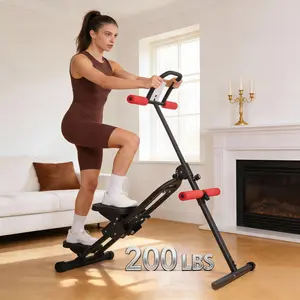 Heavy-Duty Folding Stair Stepper for Home — Adjustable Resistance, Handlebar & Oversized Pedals, Compact Vertical Climber for Full-Body Cardio Workout, 660LBS Capacity Fitness Machine