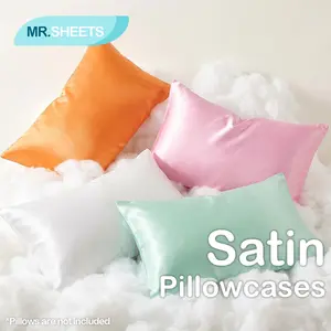 [Memorial Day Sale]NTBAY 2-Pack Matte Satin Pillowcases, Ultra-Soft & Smooth Bedding, Skin-Friendly Anti-Frizz Pillow Covers with Hidden Zipper