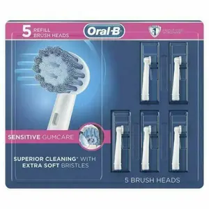 Sensitive Gum Care Replacement Brush Heads for Oral-B, Pack of 5