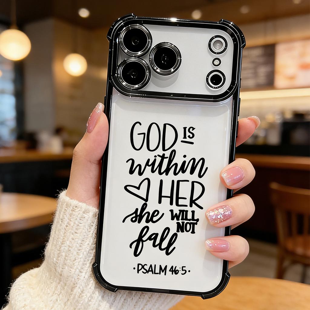 God Is Within Her iPhone Case Psalm 46:5 for iPhone 11 12 13 14 15 16 17 Pro Max Plus Air Minimalist Christian Cover DDSJ-260407022