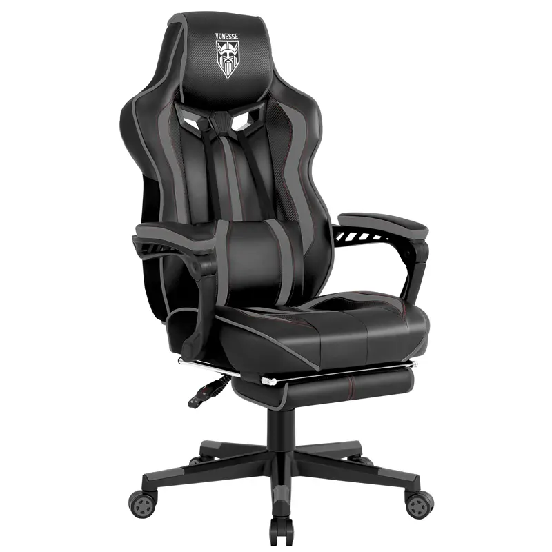 Vonesse Adult Gaming Chair, High Back Computer Chair, Large Gaming Chair with Foot Pedal and Massage Function, 160° Tilt Gaming Chair 300 lb recliner Office Chair V3009A