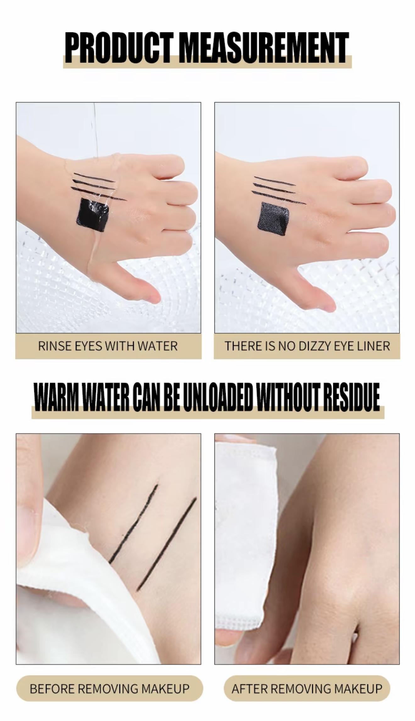 【Buy 1 Get 1 Free】Waterproof Liquid Eyeliner Smudge-proof · Long-lasting Color Precision Tip for Flawless Lines Black Eyeliner Makeup Tool Soft Brush Tip Ultra-Precise Application For Women