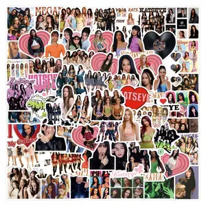 Katseye Graffiti Stickers, Waterproof Decals for Luggage, Water Bottles, Skateboards, Phone Cases, 60-120 Sheets, New Star Girl Group Design, Accessories