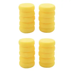 20Pcs Round Synthetic Artist Paint Sponge Craft Sponges for Painting Pottery Watercolor Art Sponges Yellow 2.75Inch