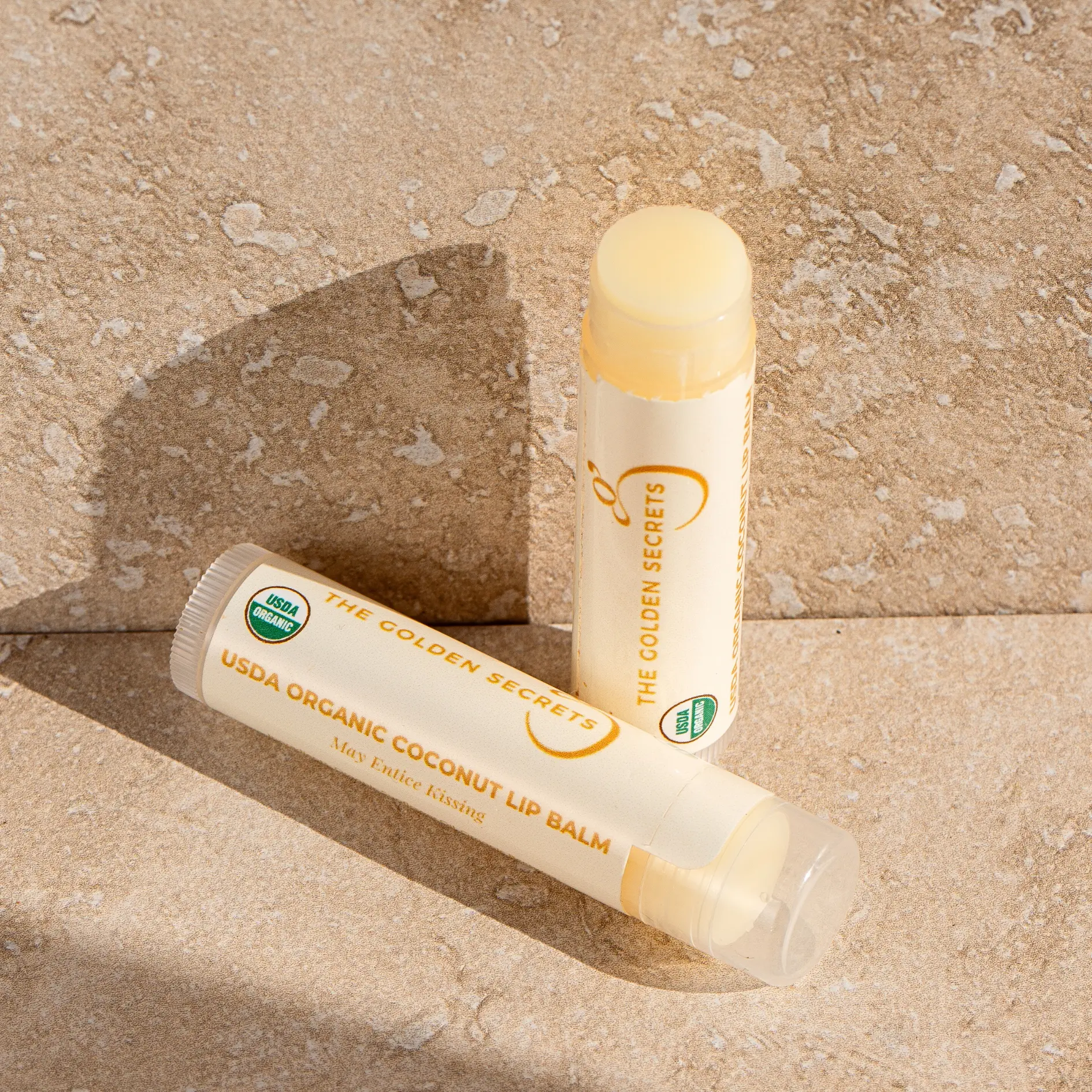 USDA Organic Certified Coconut Lip Balm - Nourishing & Plumping, Rich in Vitamin A, Coconut & Rosemary Extracts