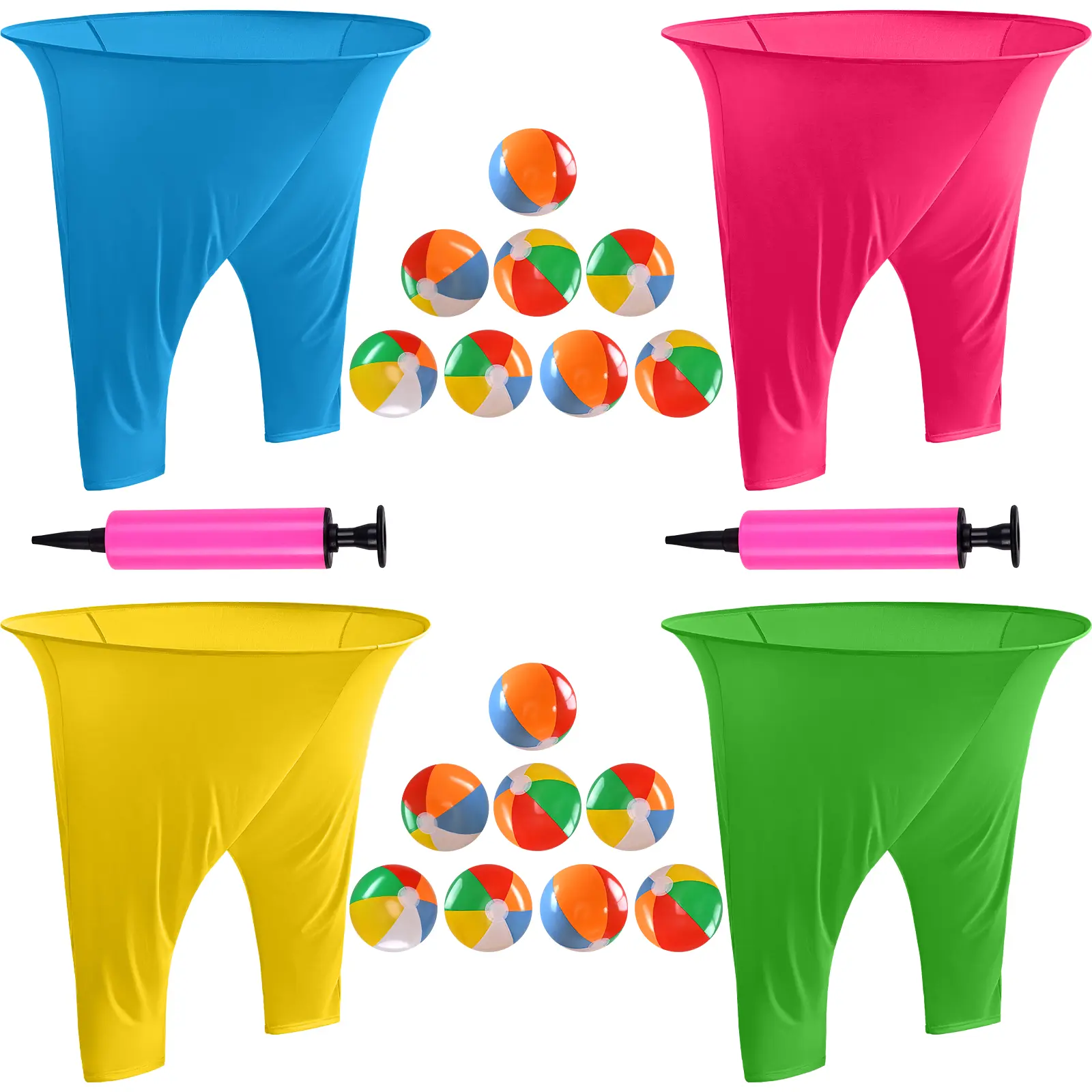 Family Party Games,4PC Oversize Granny Pants,Graduation Season Campus Games,Children's Indoor Games,Parent-child Game Set,Adult Outdoor, Giant Pants, with Bouncy Ball and Pump, Large Outdoor Day Family Fun Party Toss Game Excellent Gift for Children