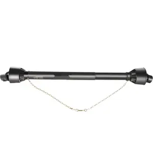 PTO Shaft 1 3/8" Drive Shaft with 6 Spline End, Round End PTO Driveline, Series 4 Tractor PTO Shaft, 39-55 Inch Length, Black Finish, Compatible With Bush Hog, Finish Mower, Rotary Cutter, Brush Hog