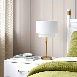 Double Shade Knurled Collection Table Lamp Gold - Threshold