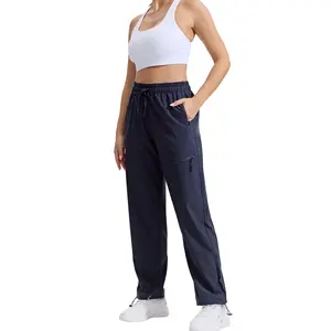 Women's Hiking Pants Quick Dry Lightweight Cargo Pants Sports Zipper Pockets for Golf Travel Work Camping