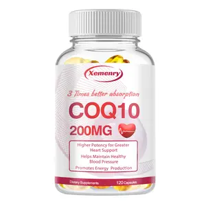 Xemenry-Coenzyme Q10 Capsules-Promote heart health and provide ultra-high absorption vegetarian energy 60/120 capsules