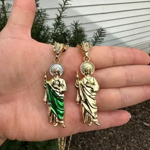 San Judas Tadeo Neckles Gold Plated Figueroa Chain