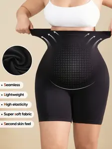 Women’s Maternity Support Bodysuit, Seamless High-Waist Belly Band, Breathable 4-Way Stretch, Mid-Thigh Coverage, Light, Pregnancy Belly Band, Maternity Belly Belt