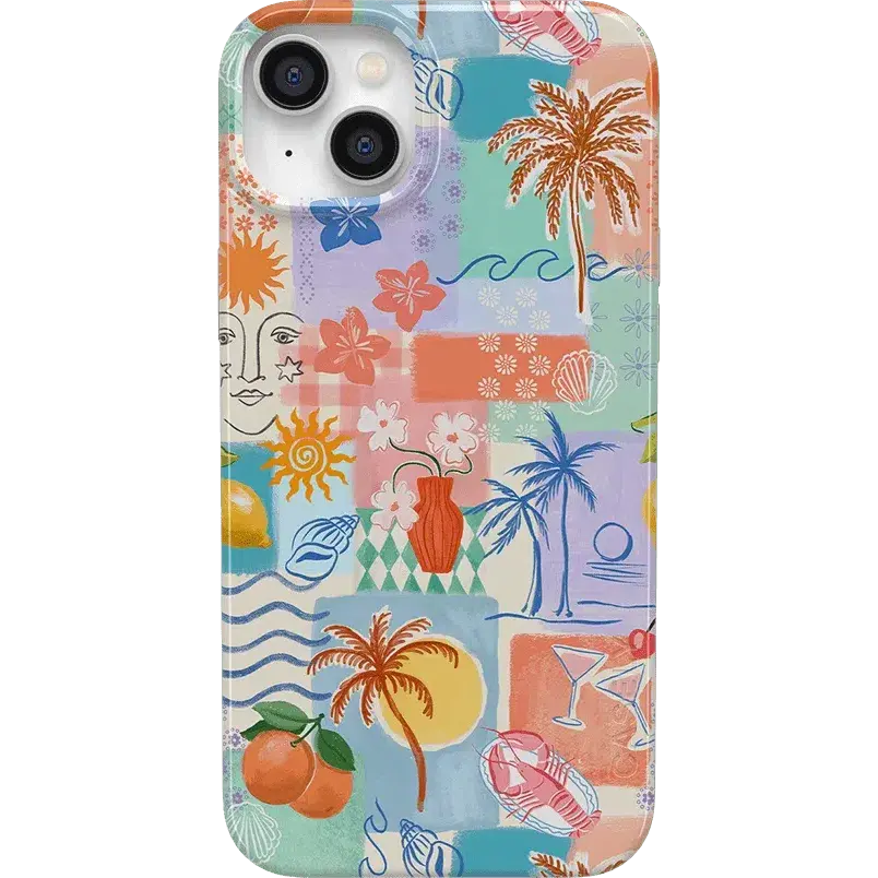 Casely iPhone 14 Case | Tropical Heat | Beachy Collage | Compatible with MagSafe | Classic Ultra Thin Design
