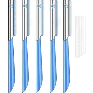 Women's Facial Razor for Hair Removal Dermaplaning Tool Peach Fuzz Trimmer Fine Hair Remover Eyebrow Razors and Dermaplane Face Shavers for Sensitive Skin Essential Travel