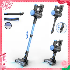 N8 Cordless Stick Vacuum Cleaner 40 Mins Runtime 25Kpa Lightweight Stick Vacuum,Self-Standing Rechargeable Vacuum Cleaners for Pet Hair,Carpet,Hardwood Floor Blue