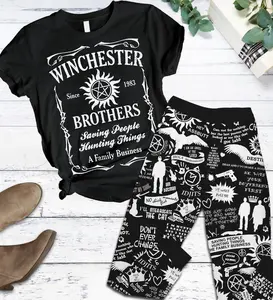 Winchester Brothers Pajama Set | Supernatural T-Shirt & Pants Gift