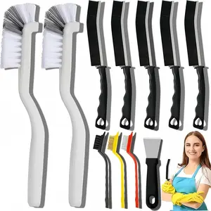 LMMAKE 11Pcs Crevice Cleaning Brush Set with Ergonomic Design & High-Quality Materials for Home Kitchen Bathroom & More