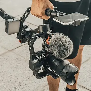 Handheld Gimbal Stabilizer Handle with Nato Clamp, Aluminum Alloy Camera Accessory, Adjustable Multi-Functional Stand for Dji Rs Series