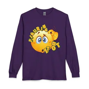 FUBU Tot Cartoon Design Unisex Long Sleeve Funny Graphic Sweatshirt for Men and Women Soft Cozy Fabric Fun Style