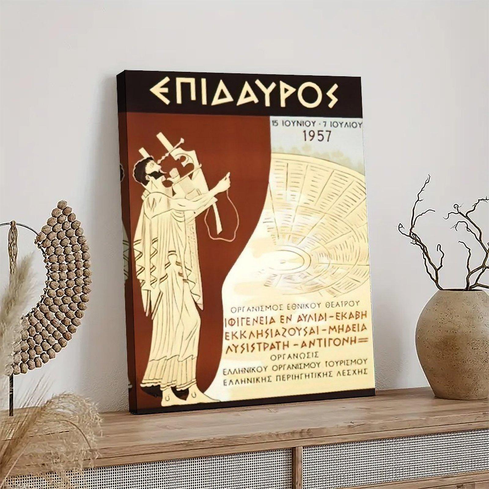 Vintage Greek Tourism Posters Poster Decorative Painting Canvas Wall Art Picture Print Modern Family Bedroom Decor