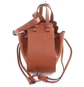 Pre-owned Loewe Calfskin Shoulder Bags Hammock Drawstring Mini Leather 2way Shoulder Bag