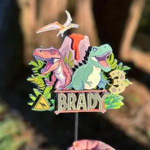 Dinosaur Cake Topper, Dinosaur Birthday Cake Topper, Dinosaur Cake Decor, Dino Cake Topper, Dinosaur Party Decorations, Dino Cake Topper