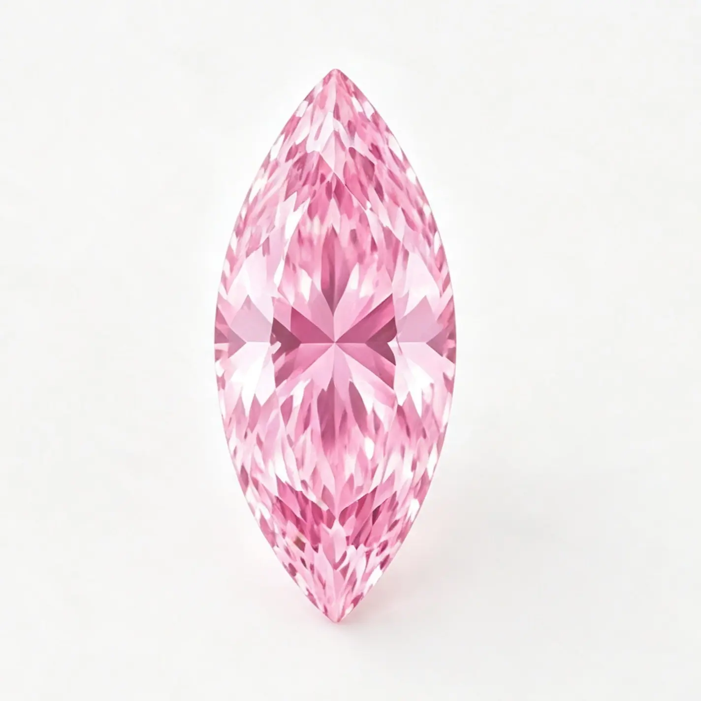 Lab-Grown Marquise Cut Pink Sapphire With AGL Certificate