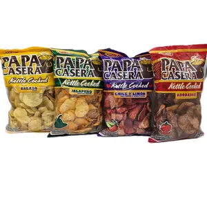 PAPAS CASERAS - Kettle Cooked ( Salty, Adobadas,  Jalapeño Pepper, Chili Pepper & Lemon, Flavors )