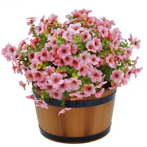VIKINGS PANDA Artificial Daisies, 12 Bundles 14 Inch UV Resistant Silk Fake Flowers, Realistic Faux Hanging Artificial Flowers, Weather Resistant for Outdoor Planters, Window Box, Porch, Patio, Garden, Yard & Indoor Home Decor
