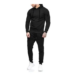 COOFANDY Men's Cotton Hooded 2-Piece Tracksuit Set - Hoodie & Track Pants, Elastic Waist, 2-in-1 Mix-and-Match Men's Suits for Casual Running, Jogging