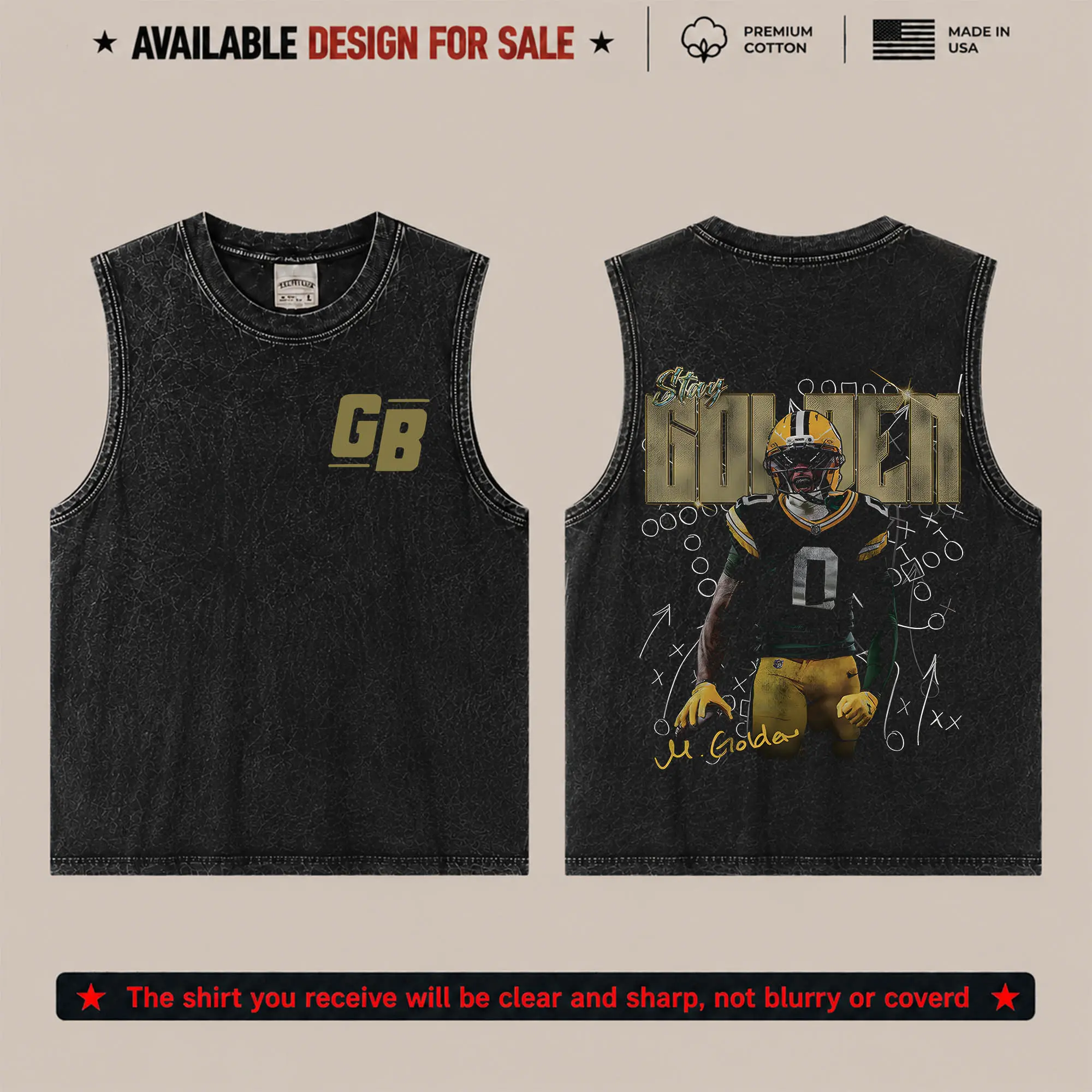 Retro Matthew Golden 0 Graphic Premium Cotton Hoodie Sweatshirt T-Shirt For Cheeseheads, Packer Football Fans Apparel, Football Streetwear Tee, Gift For Football Fan Graphic Tee