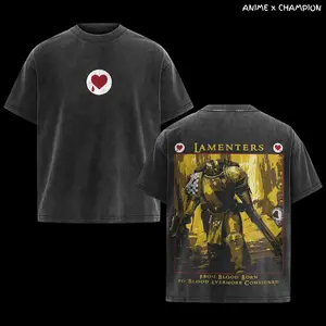 Warhammer 40K Lamenters Chapter Space Marine Washed Graphic Tee Vintage Design Tshirt Gifts Men Shirt Cotton Fabric Soft Top Menswear Streetwear Classic Rock Style Short Sleeve Crew Neck Summer Medium Length