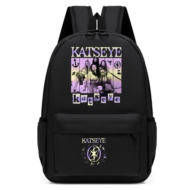 KATSEYE Themed Casual BackpackLightweight Canvas Computer Bag LaptopRucksack College Laptop Backpack SchoolBag with USB Port Laptop Bag Waterprooffor Students