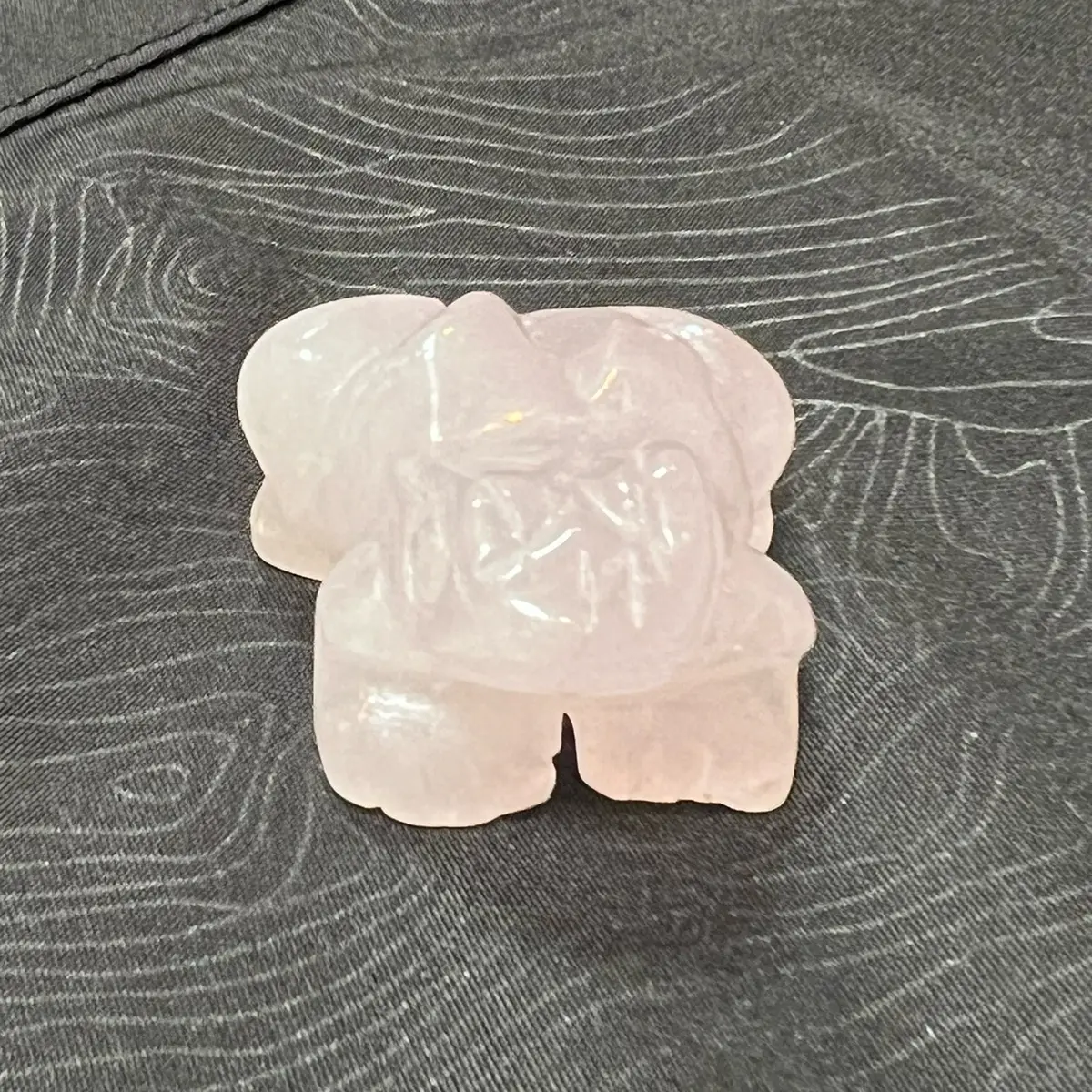 Rose Quartz Frog Crystal 30gl