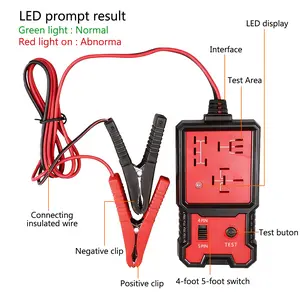 Automotive Relay Tester Tool 12V/24V Voltage Tester Auto RelAis Car Relay Tester, Auditor Relay Fault Analyzer Truck Automotive Relay Battery Tester Stable Performance LED Display Code Readers Scan Tools Diagnostic Test Measurement Tools gift