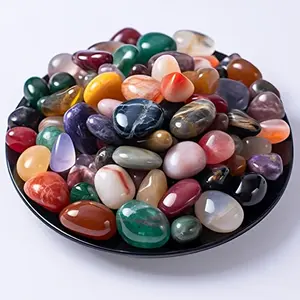 72pcs Mixed Tumbled Crystals Set – 0.5" Polished Healing Stones for Reiki, Chakra Balancing, Energy Work, Crafts & Home Decor