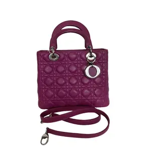Pre-owned Dior france Shoulder Bags H1 dark pink purple Medium 5Lady Daifei Bag 02954