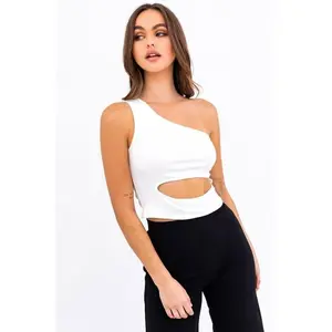 One Shoulder Cut Top